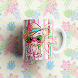 Plantillas Tazas Gatitos Hawaii Kawaii Gatos Infantiles