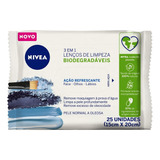 Nivea 3 Em 1 Ação Refrescante Lenço Demaquilante 25 Unidades