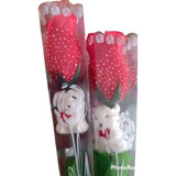 Set X 12 Flores Artificial San Valentín Amor  Regalo 5175