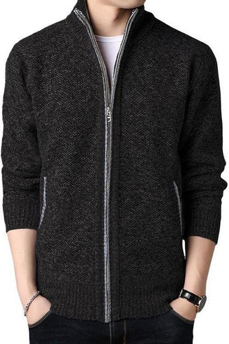 Chaqueta De Punto Casual Para Hombres Con Cremallera