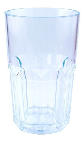 Vaso Facetado Plastico Simil Vidrio Nair Ai 420 Cc. X 25