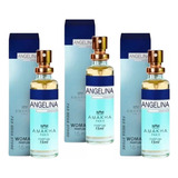 Kit 3 Perfume Angelina Amakha Paris 15ml Alta Fixação Parfun