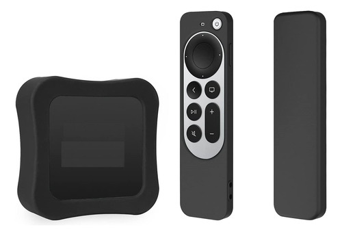 Combo 2 En 1 Para Apple Tv 4k Forro Antigolpe Control Cuerda