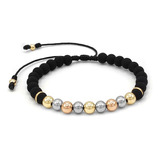 Pulsera Plata Neopreno Oro Laminado 18k Iconic Store