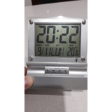 Reloj Despertador Digital, Calendario Temperatura, Con Luz
