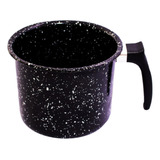 Caneca Leiteira Esmaltada Nº 14 Preto Atóxico 1,6 L Cabo Ba