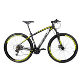 Bicicleta Rino Everest 29 Disco 21v Cambios Index Cor Preto/amarelo Tamanho Do Quadro 19