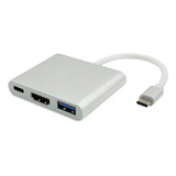 Adaptador 3 En 1 Tipo C A Usb + Hdmi + Tipo C Irt