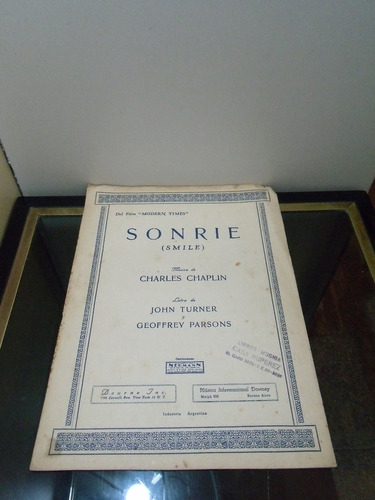 Adp Partitura Sonrie Cherles Chaplin John Turner G. Parsons 