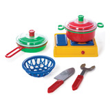 Set Cocina Hornalla Con Ollas Cubiertos Panera Petit Gourmet