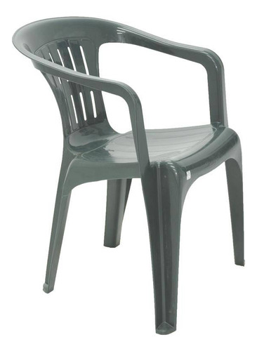 Cadeira Plastica Monobloco Com Bracos Atalaia Verde