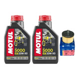 Kit Motul 5000 20w50 Y Filtro De Aceite Pulsar Ns160 Premium