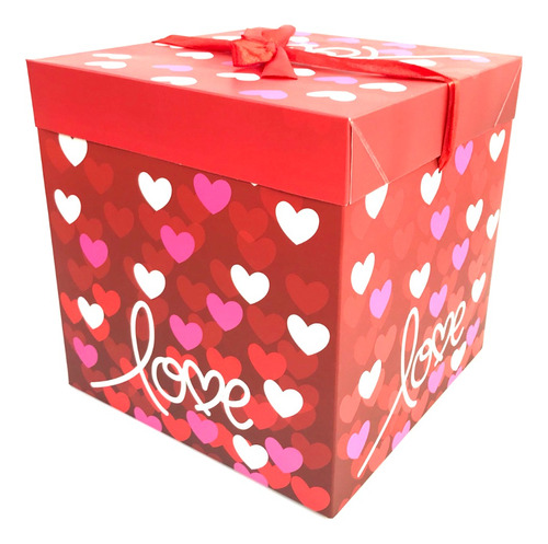 Caja De Regalo Sorpresa Desayuno Plegable 15cm Corazón 5007