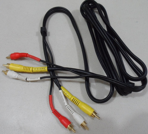 Cable Rca 3 Plug Macho A Macho 3 Plug Audio Y Video Dorados