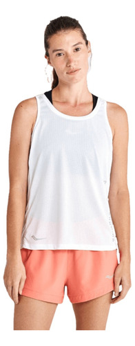 Musculosa Mujer Saucony Stopwatch White