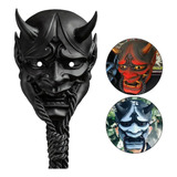 Oh Kabuki Demon Oni Samurai Máscara Facial Vermelho Preto A