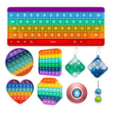 9 Piezas Teclado Fidgettoys Push Popit Toy Juguetes Educativ