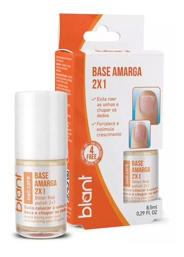 Base Amarga 4free Blant Ideal Para Parar De Roer Unha Rápido Cor Incolor