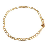 Pulsera 3*1 Cartier Diamantada 3mm 18cms Oro Laminado 18k