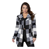 Casaco Xadrez Feminino Inverno Roupa Para Frio