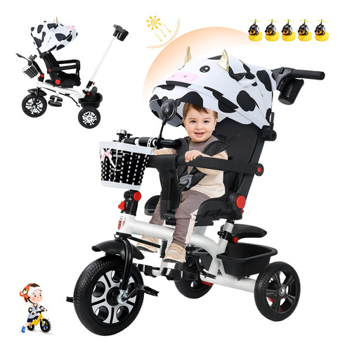 Carriola De Bebé Plegable Portátil Con Baston,triciclo Niños