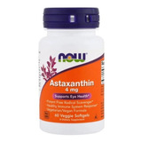 Astaxanthin 4mg (60 Softgels) - Now Foods - Importado