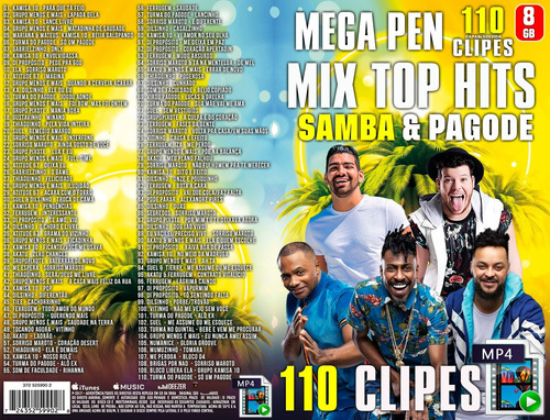 Mega Pen Drive Com Clipes Mix Samba E Pagode