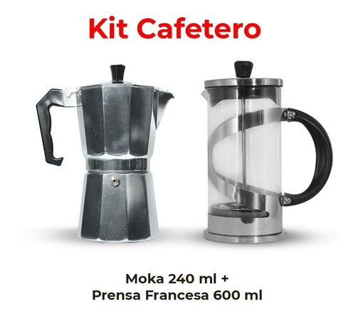 Kit Cafetero Moka 240ml + Prensa Francesa 600ml