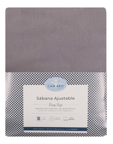 Sabana Ajustable Queen 160x200 Camaro 100% Algodón Percal 