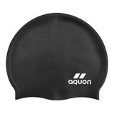 Aquon Gorra De Natación Silicona Lisa Color Negro Tamaño Unico