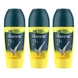 Desodorante Roll-on Rexona 50ml Masculino V8 - Kit C/3un