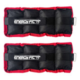 Pesas Tobilleras Par 2kg Deportivas Piernas Tobillos Fitness Rojo