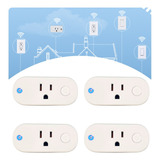 4pzs De Enchufe Inteligente Dosyu Color Blanco Contacto Smart Wifi Alexa Google