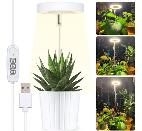 Full Spectrum Led Grow Light Com Temporizador Para Plantas D