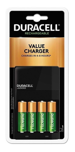 Cargador De Pilas Con 4 Pilas Aa 2500 Mah Duracell