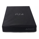 Funda Antipolvo Ps4- Logo Plateado - Material Ecocuero - Jc