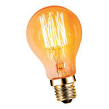 Lámpara Vintage E-27 Filamento Carbono Bulbo 25w Dorado/gold Color De La Luz Blanco Súper Cálido