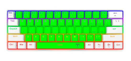 Teclado Mecánico 60%, Mini T-dagger Arena Tgk321 Green/white