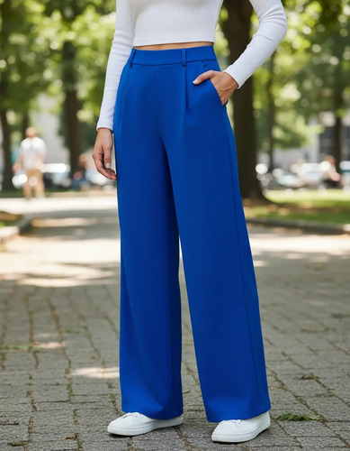 Pantalon Recto De Moda Maria Bela Co Modelo Tamara