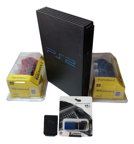 Ps2 [fat] + 2 Dual Shock + Mc [fmcb+opl] + Usb 64gb Full