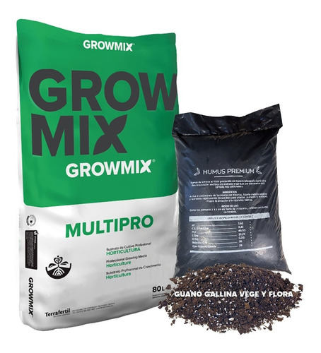 Combo Multipro 80lts + Humus 10lts + Guano Gallina Vg/fl 