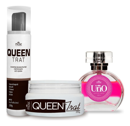 Kit Anticaspa Crescimento Queen + Perfume Capilar Uno 