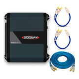 Módulo Amplificador Sd400.4 400w + 2 Cabos Y + Rca 5m Azul