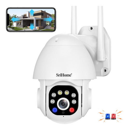 Cámara De Seguridad Exterior Wifi Hd 1296p Con 360 Alarma