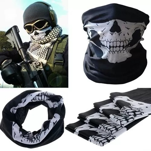 2 Máscara Bufanda Bandana Tactico Militar Calavera Airsoft 