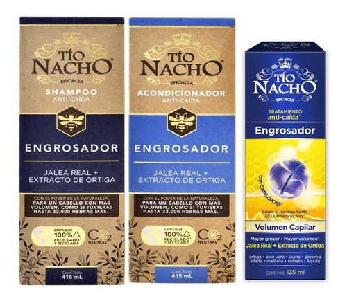Tio Nacho Engrosador Kit: Shampoo, Acodn. Y Tratamiento