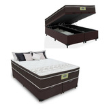 Cama Box Baú Casal Queen Colchão Euro Top Rubi Gazin