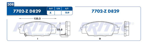 Pastilla Freno Delantera Honda Civic Acura 06-09 Brake Pro Foto 4