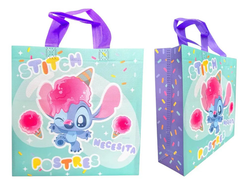 10 Bolsas Dulceros Fiesta Stitch Bolo Recuerdo