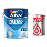 Alba Pintura Pileta Caucho 4lt + 1lt Diluyente Pintumm